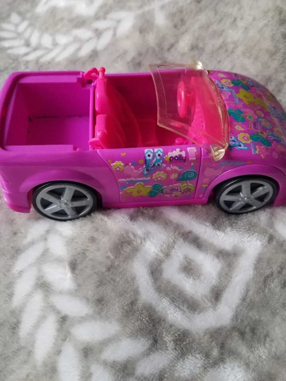 Vintage Polly Pocket Designables Convertible Car Purple Y2K 2008 N7263